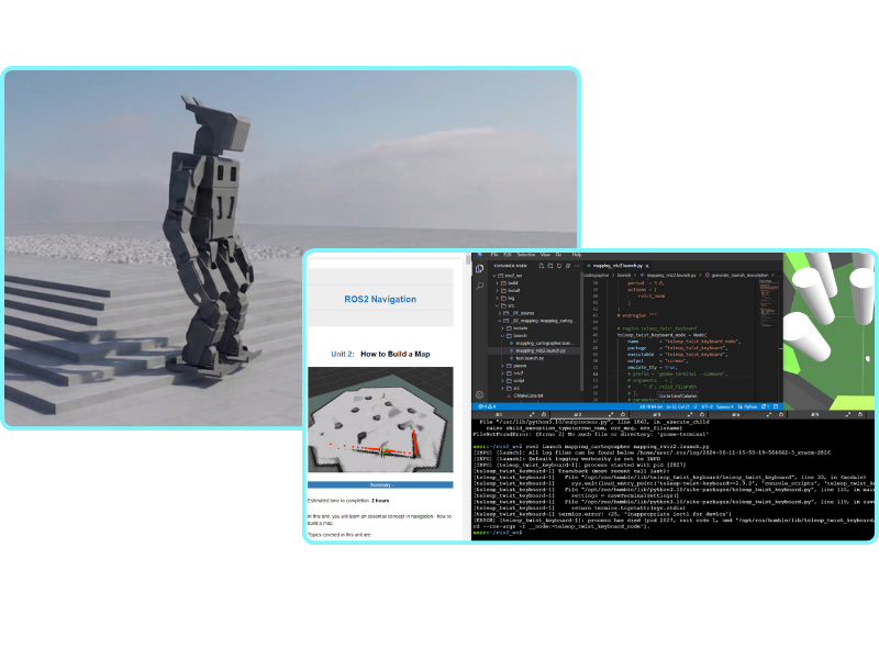 EdMechanics institutional software — NVIDIA Isaac Sim and ROS2